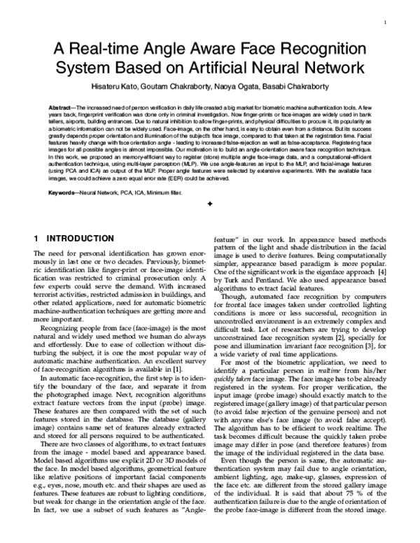 (PDF) A real-time angle aware face recognition system based on ...