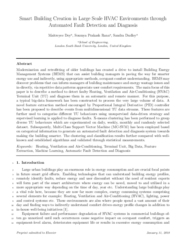 (PDF) Smart building creation in large scale HVAC environments through ...