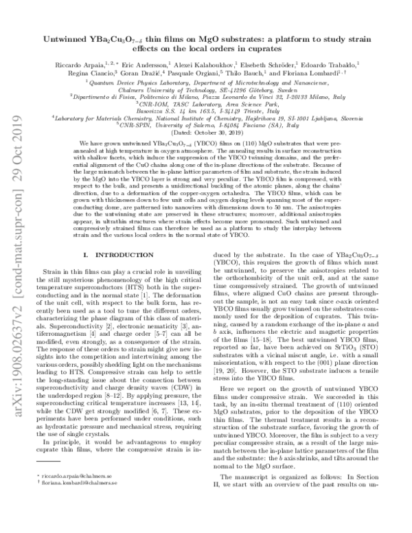 (PDF) Untwinned YBa2Cu3O7−δ thin films on MgO substrates: A platform to ...