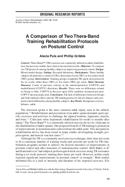 (PDF) A comparison of two Thera-Band training rehabilitation protocols ...