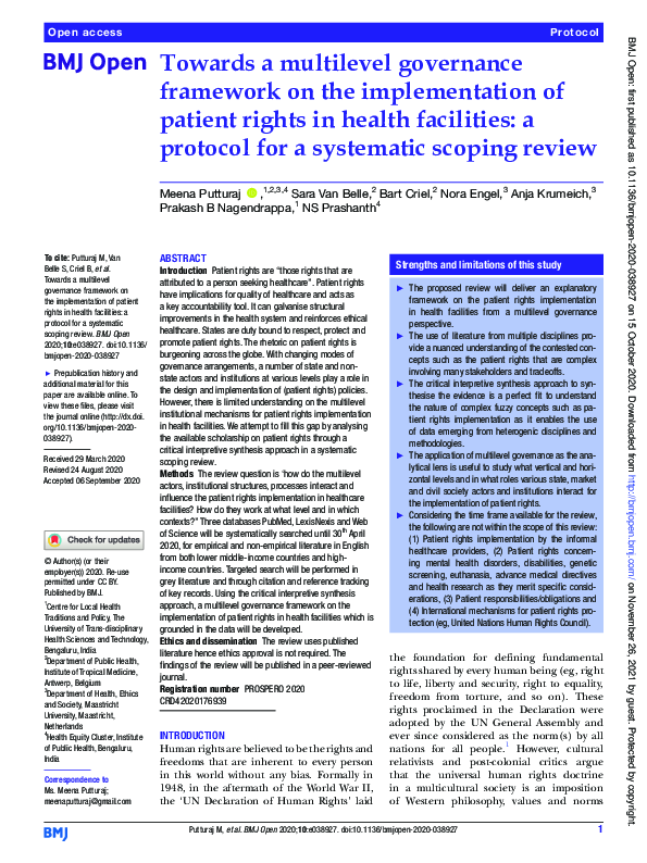 (PDF) Towards a multilevel governance framework on the implementation ...