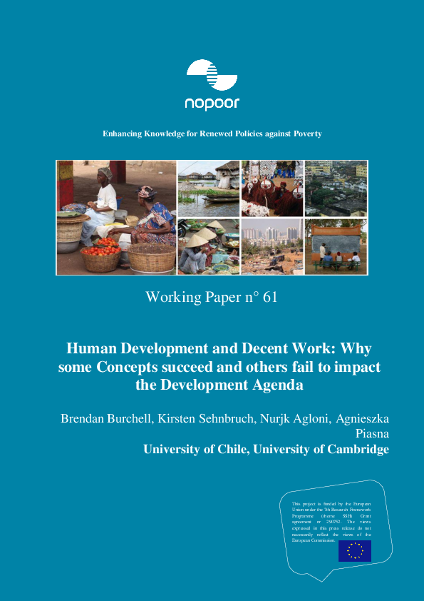 (PDF) Working Paper n ° 61 Human Development and Decent Work : Why some ...