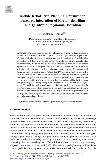 (PDF) Mobile Robot Path Planning Optimization Based on Integration of ...