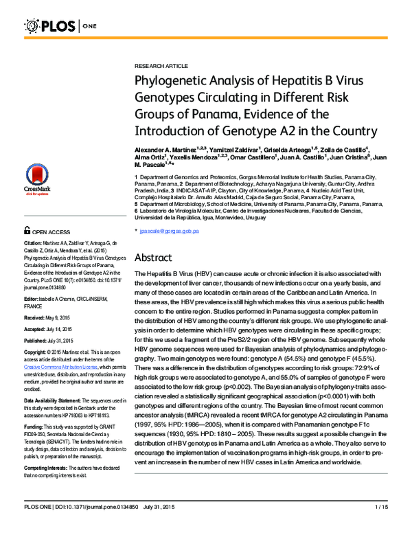 (PDF) Phylogenetic analysis of hepatitis B virus genome isolated from ...