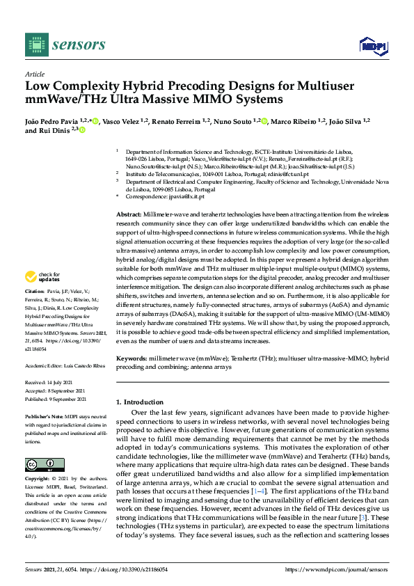 (PDF) Low Complexity Hybrid Precoding Designs for Multiuser mmWave/THz ...