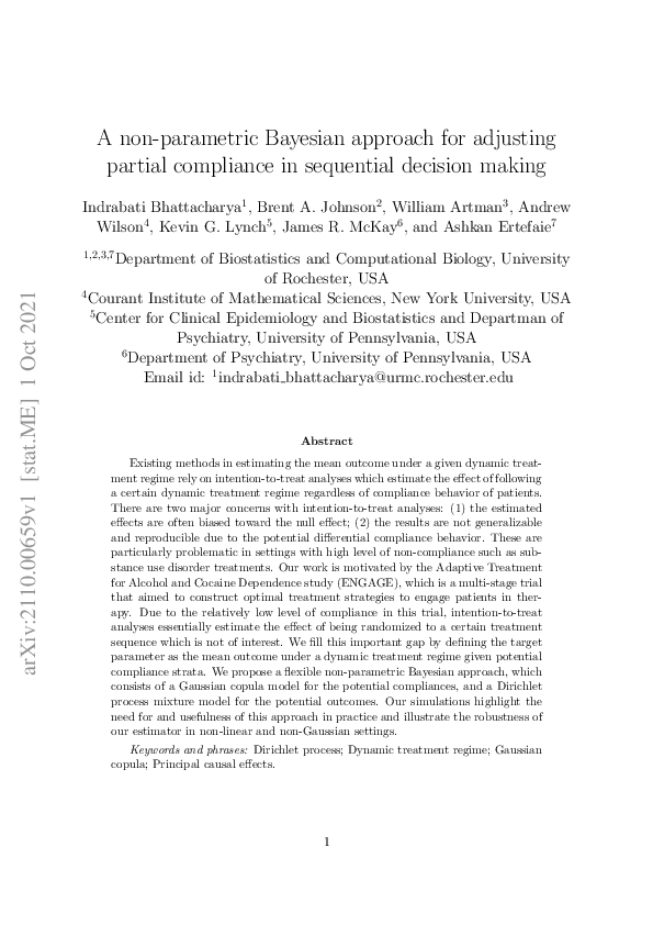 (PDF) A non-parametric Bayesian approach for adjusting partial ...