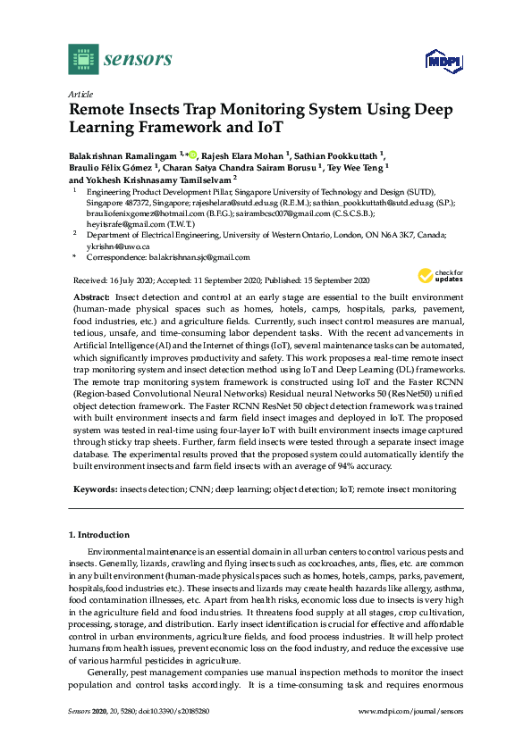 (PDF) Remote Insects Trap Monitoring System Using Deep Learning ...