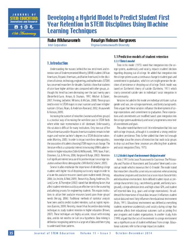 (PDF) Developing a Hybrid Model to Predict Student First Year Retention ...