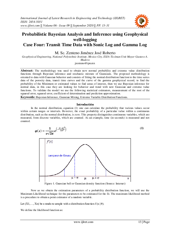 (PDF) Probabilistic Bayesian Analysis and Inference using Geophysical ...