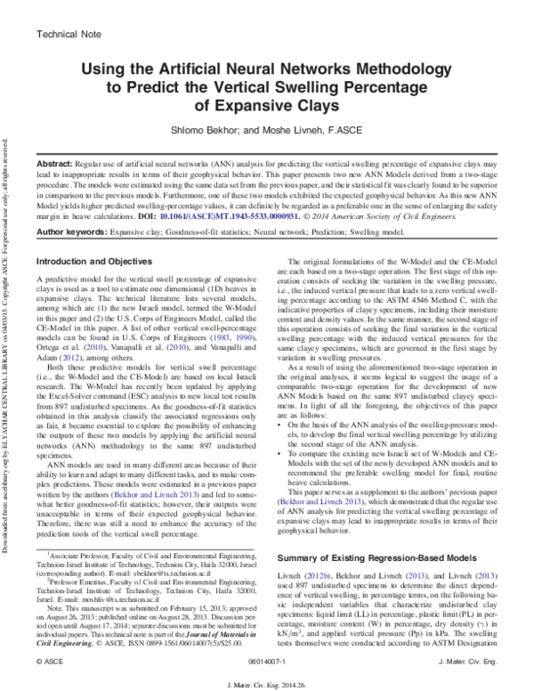 (PDF) Using the Artificial Neural Networks Methodology to Predict the ...