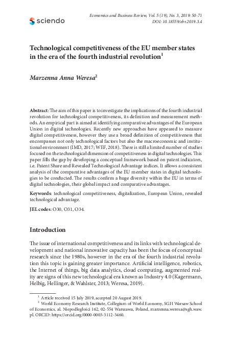(PDF) The Competitiveness of EU Member States from Central and Eastern ...