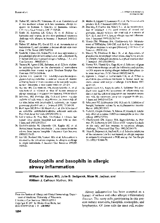 (PDF) Eosinophils and basophils in allergic airway inflammation