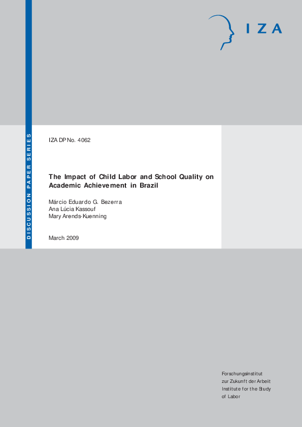 (PDF) The impact of child labor and school quality on academic achievement