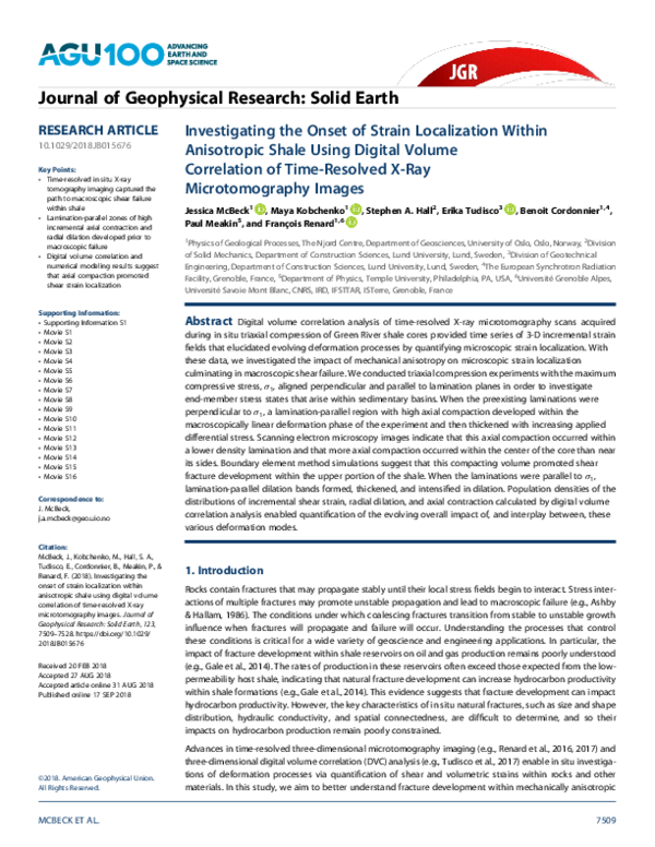 (PDF) Investigating the Onset of Strain Localization Within Anisotropic ...