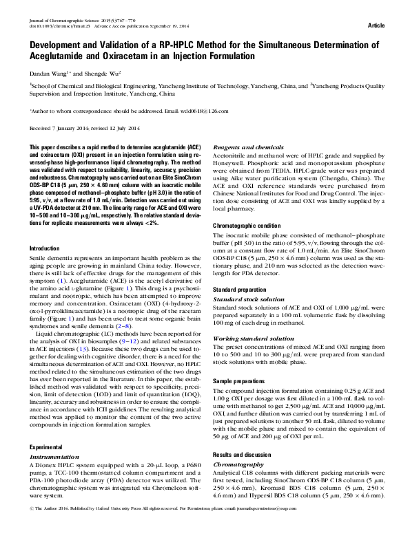 (PDF) Development and Validation of RP-HPLC Method for the Estimation ...