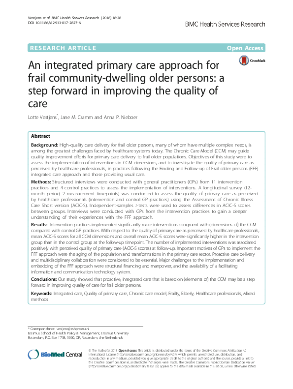 (PDF) An integrated primary care approach for frail community-dwelling ...