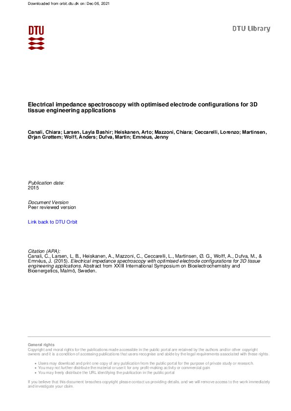 (PDF) Electrical impedance spectroscopy with optimised electrode ...
