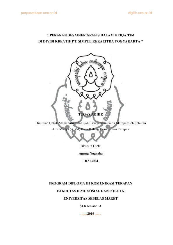 (PDF) Peranan Desainer Grafis Dalam Kerja Tim Di Divisi Kreatif PT ...