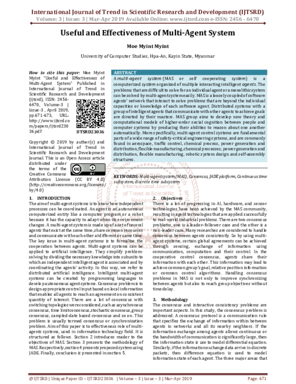 (PDF) Useful and Effectiveness of Multi Agent System