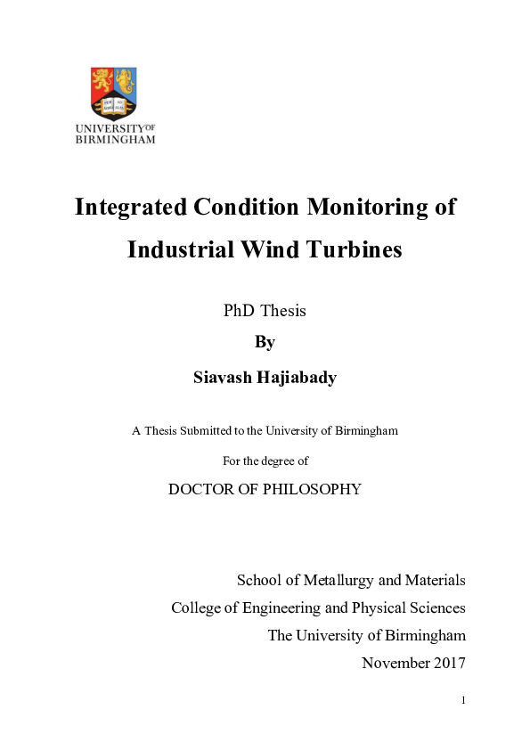 (PDF) Integrated condition monitoring of industrial wind turbines