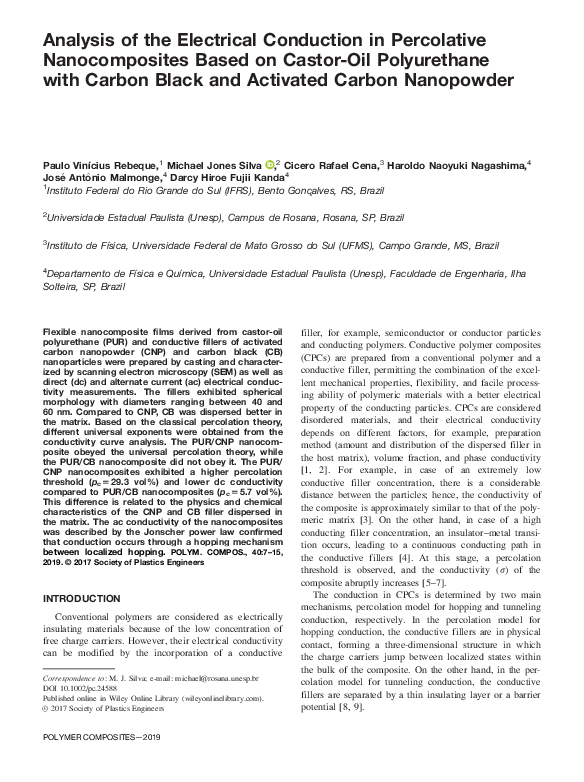 (PDF) Analysis of the electrical conduction in percolative ...