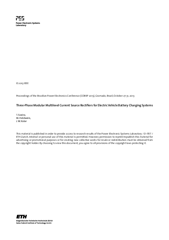(PDF) Three-phase modular multilevel current source rectifiers for ...