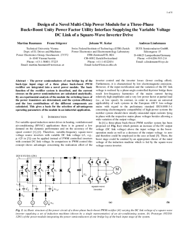(PDF) Design of a novel multi-chip power module for a three-phase buck ...