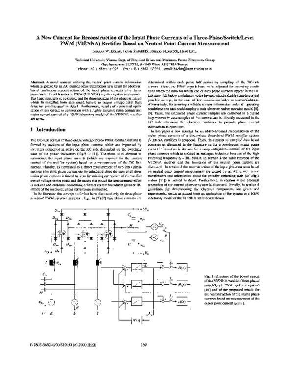 (PDF) A new concept for reconstruction of the input phase currents of a ...