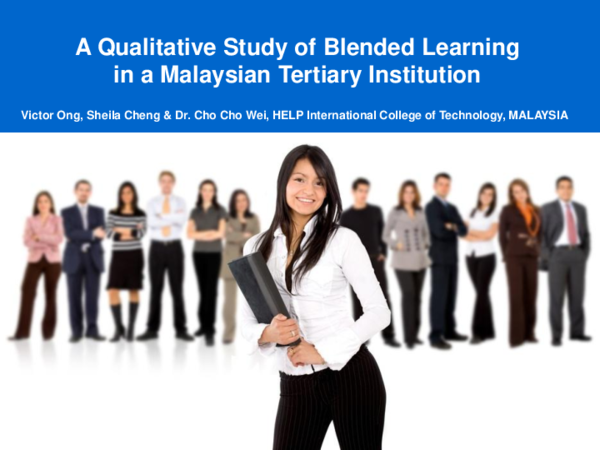 (PDF) A qualitative study of blended learning in a Malaysian tertiary ...