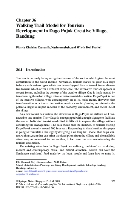(PDF) Walking Trail Model for Tourism Development in Dago Pojok ...
