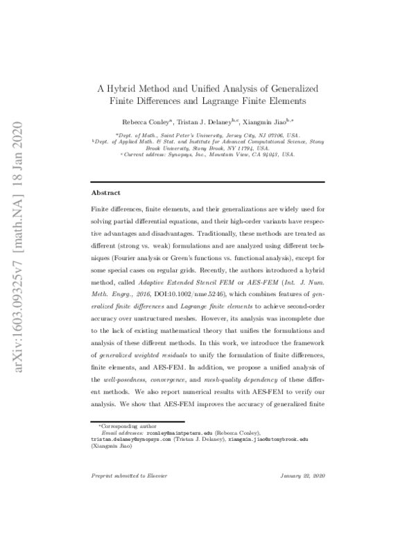 (PDF) A hybrid method and unified analysis of generalized finite ...