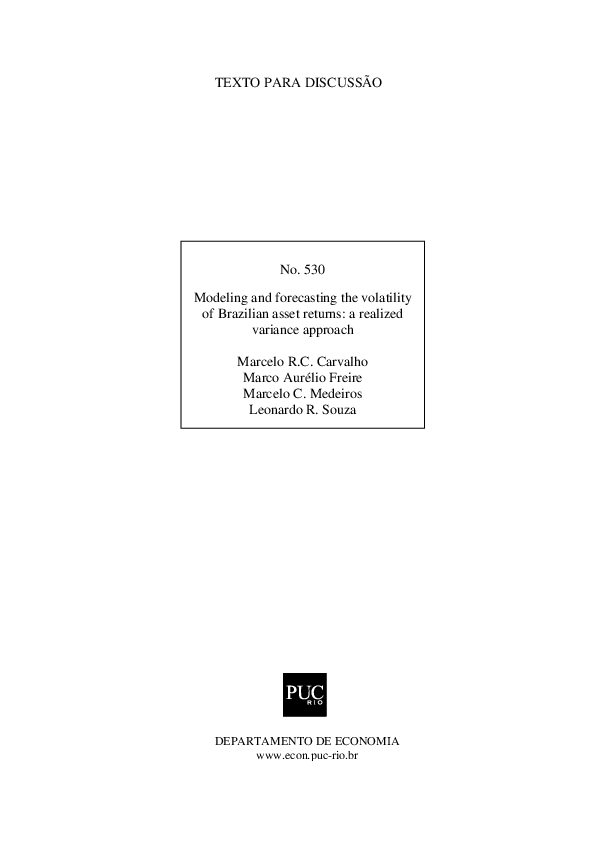 (PDF) Modeling and forecasting the volatility of Brazilian asset ...