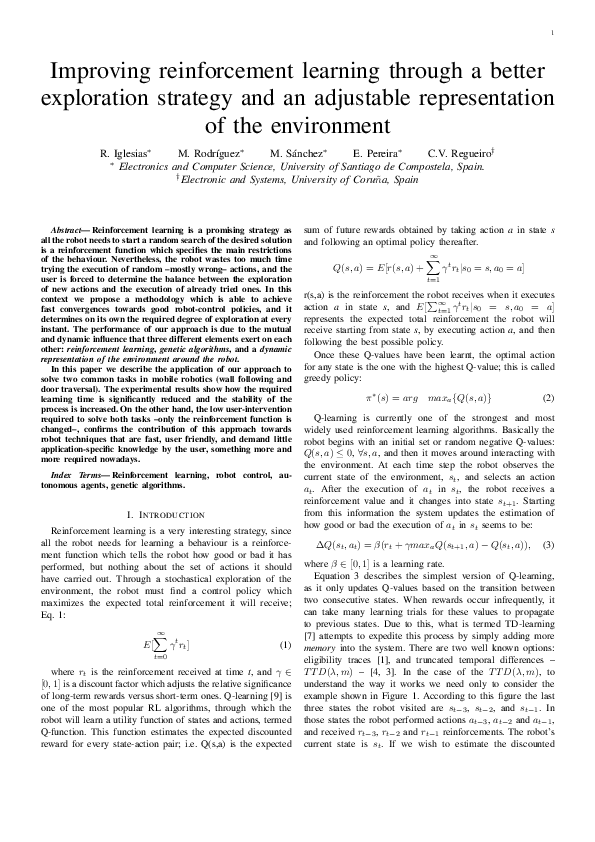 (PDF) Improving Reinforcement Learning through a Better Exploration ...