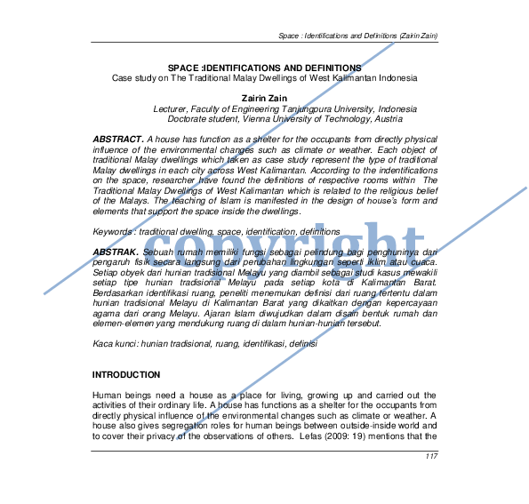 (PDF) Space Identifications and Definitions (Zairin Zain) 117