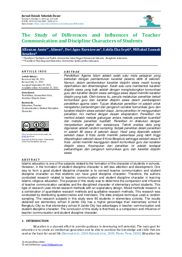 (PDF) The Study of Differences and Influences of Teacher Communication ...