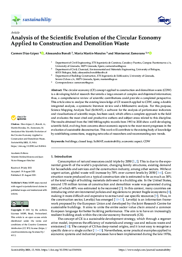 (PDF) Analysis of the Scientific Evolution of the Circular Economy ...
