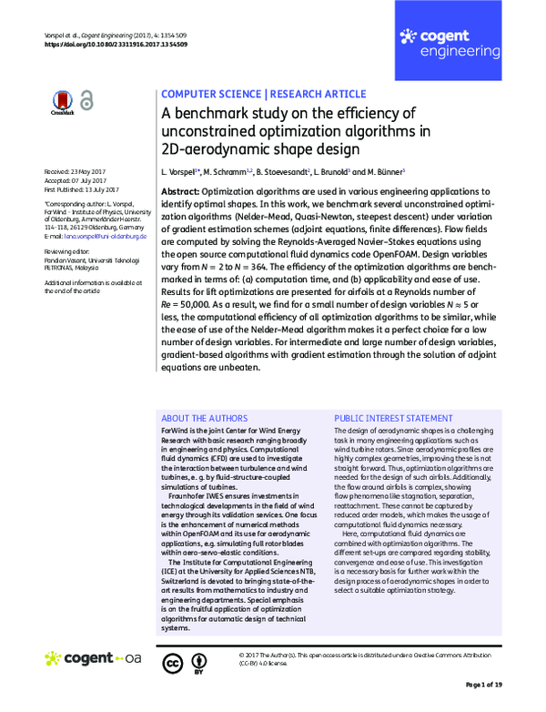 (PDF) A benchmark study on the efficiency of unconstrained optimization ...