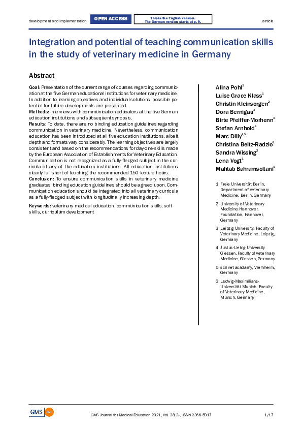 Veterinary Medicine In Germany