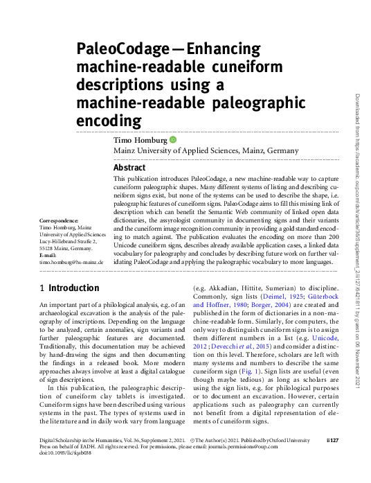 (PDF) PaleoCodage—Enhancing machine-readable cuneiform descriptions ...