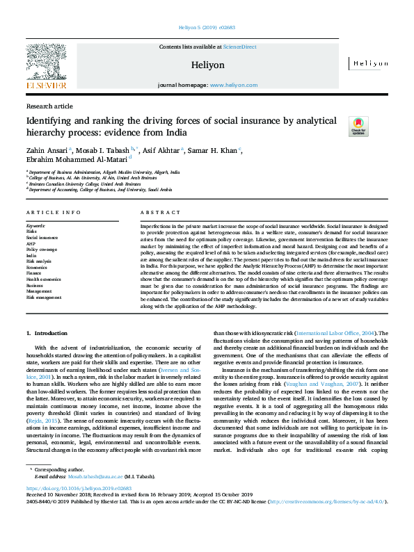 (PDF) Identifying and ranking the driving forces of social insurance by ...