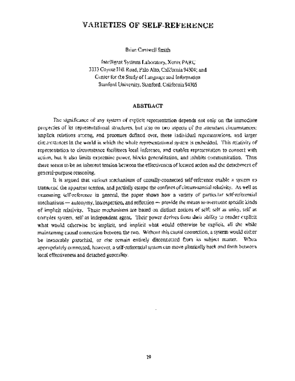 (PDF) Varieties of Self-Reference