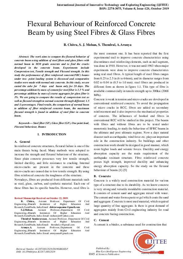 (PDF) FLEXURAL BEHAVIOUR OF REINFORCED CONCRETE BEAMS HAVING transverse ...