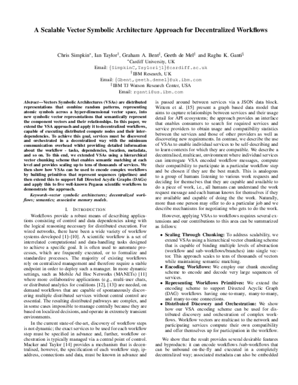 (PDF) A Scalable Vector Symbolic Architecture Approach for ...