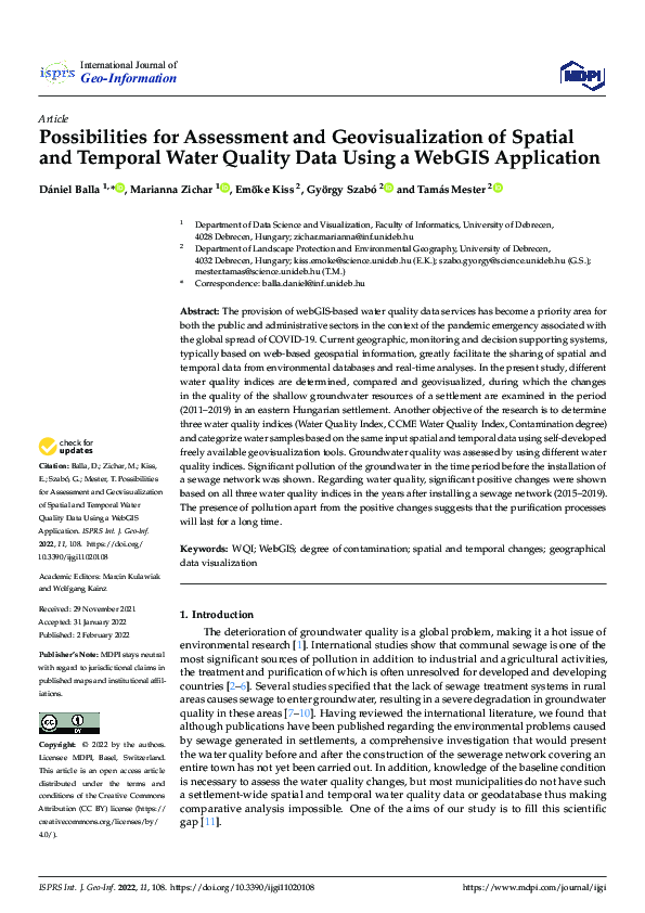 (PDF) Possibilities for Assessment and Geovisualization of Spatial and ...