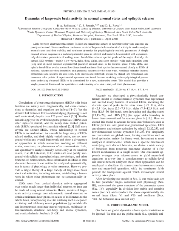 (PDF) Dynamics of large-scale brain activity in normal arousal states ...