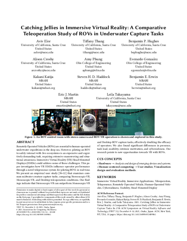 (PDF) Catching Jellies in Immersive Virtual Reality: A Comparative ...