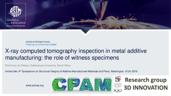 (PDF) X-Ray Computed Tomography Inspection in Metal Additive ...