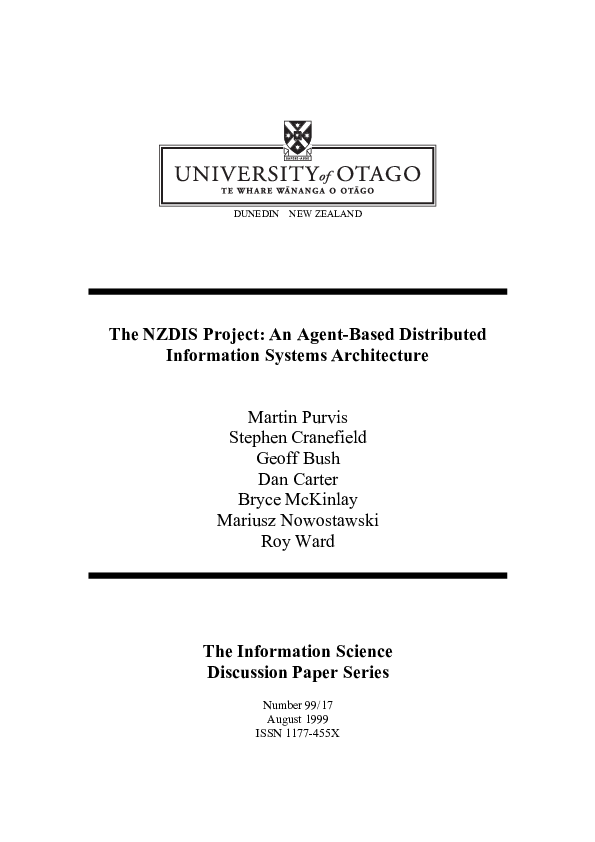(PDF) The NZDIS project: an agent-based distributed information systems ...