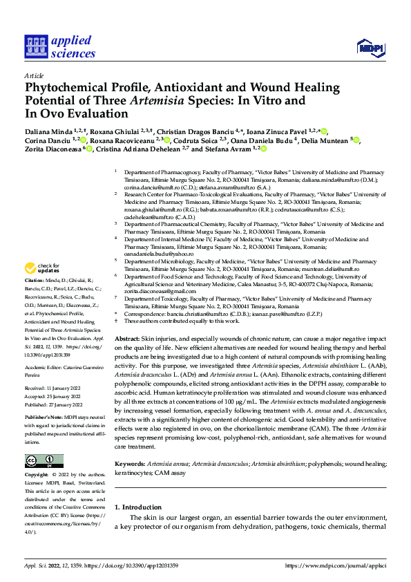 (PDF) Phytochemical Profile, Antioxidant and Wound Healing Potential of ...