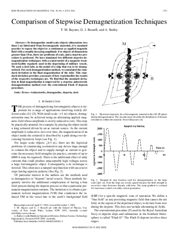 (PDF) Comparison of stepwise demagnetization techniques